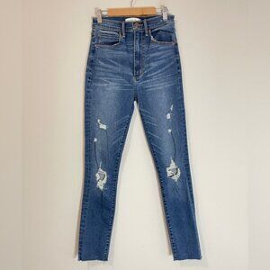 Abercrombie & Fitch Womens Jeans Sz 26 The Super Skinny Ultra High Rise Distress